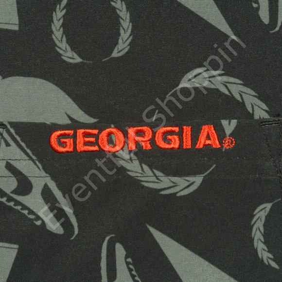 Nike Georgia Bulldogs SB Woven Short Sleeve Shirt in Black / Gray Sz XL - Picture 4 of 7